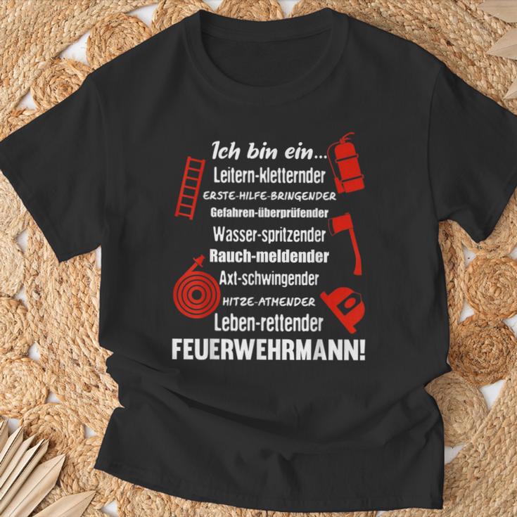 Ich Bin Ein Feuerwehrmannoluntary Fire Brigade Ich Bin Ein T-Shirt Geschenke für alte Männer