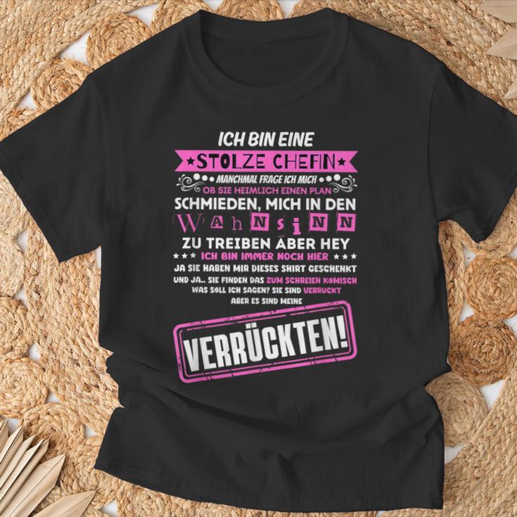 Ich Bin Eine Stolze Chefinon Einer Truppeerrückter T-Shirt Geschenke für alte Männer