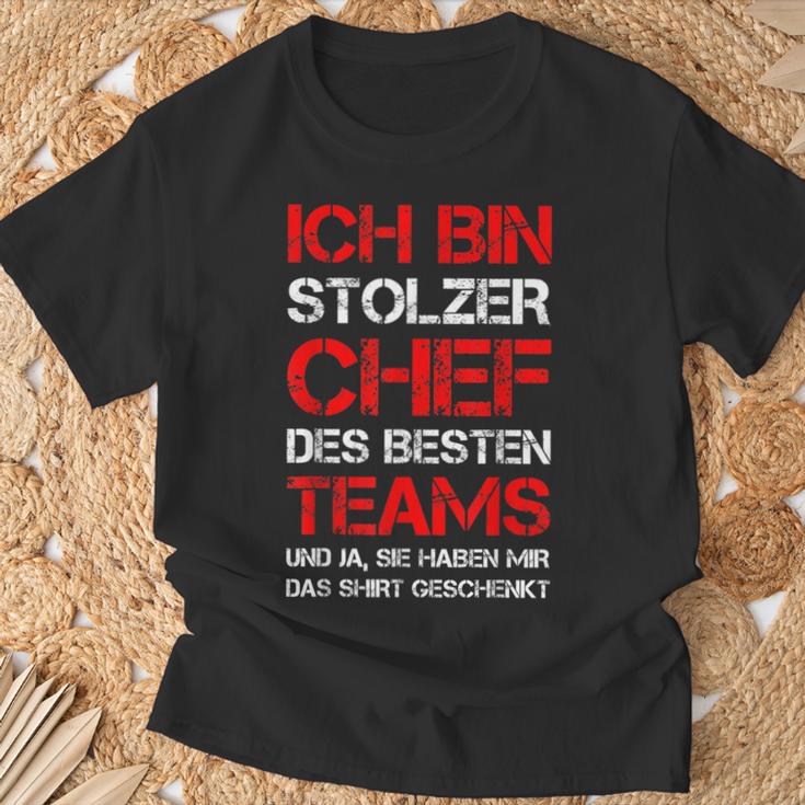 Ich Bin Stolzer Chef Des Besten Teams Colleagues Fun T-Shirt Geschenke für alte Männer