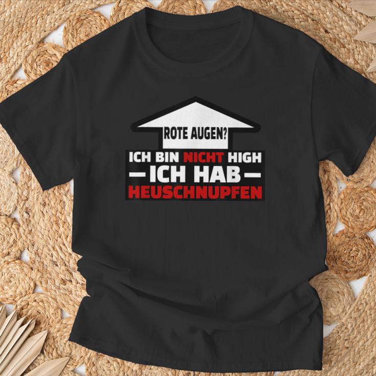 Ich Hab Heuschnupfen Red Eyes Meme T-Shirt Geschenke für alte Männer