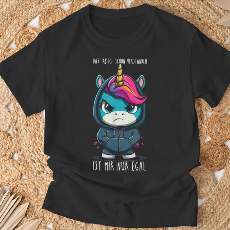 Ich Habe Das Schonerstanden Ist Mir Nur Egal Unicorn T-Shirt Geschenke für alte Männer