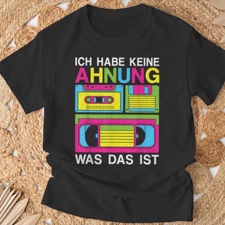 Ich Habe Keine Ahnung Was Das Ist 80S 90S Party Costume T-Shirt Geschenke für alte Männer