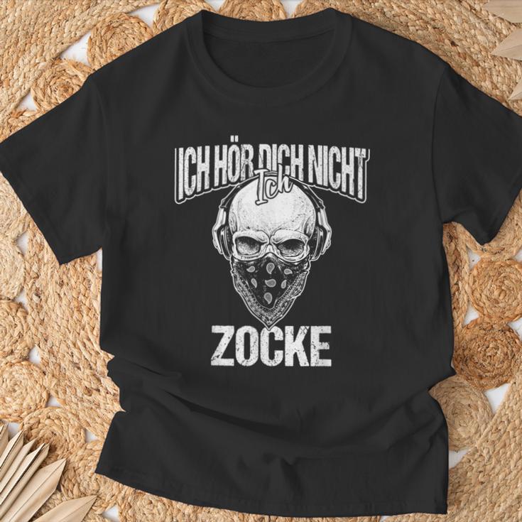 With 'Ich Hör Dich Nicht Ich Zocke Skull T-Shirt Geschenke für alte Männer