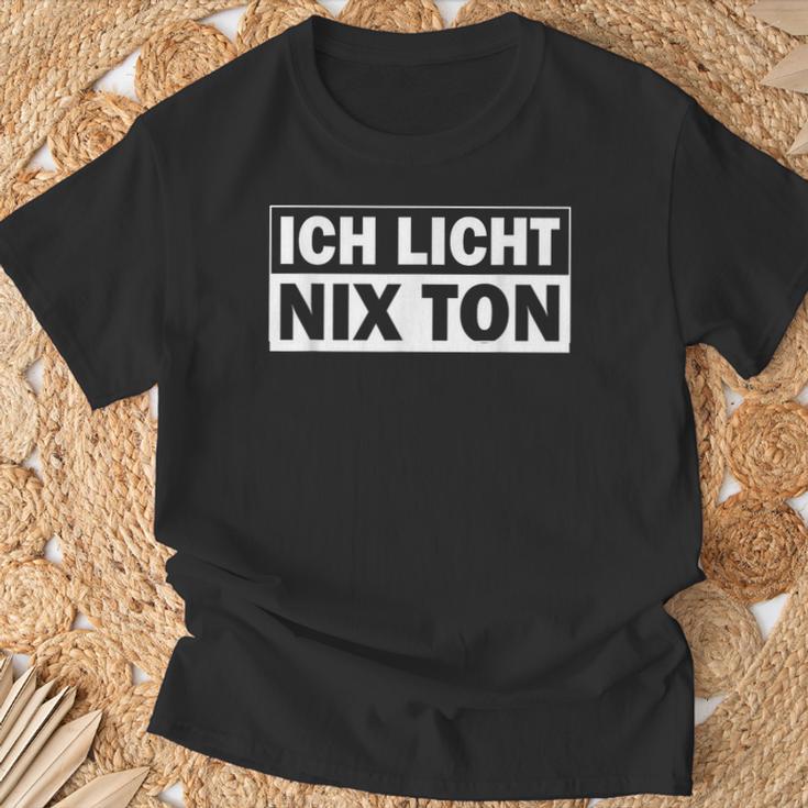 Ich Licht Nix Ton Techniker T-Shirt Geschenke für alte Männer