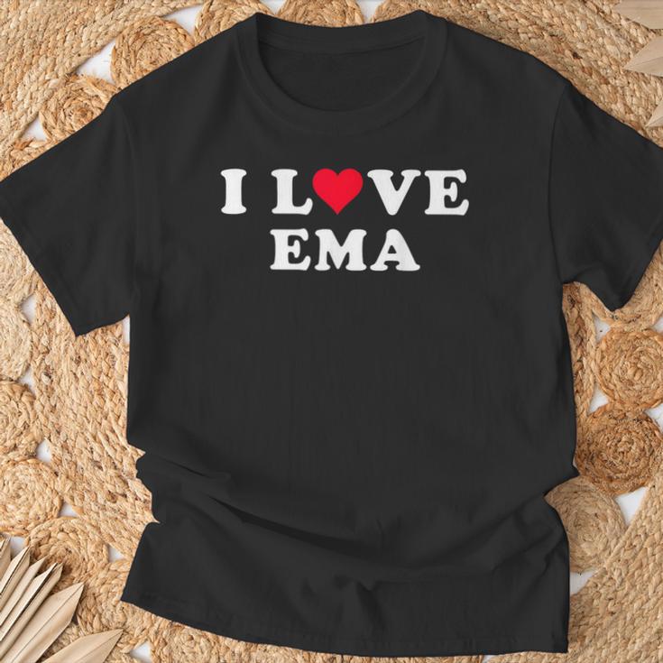 Ich Liebe Ema Passende Freundin & Freund Ema Name T-Shirt Geschenke für alte Männer