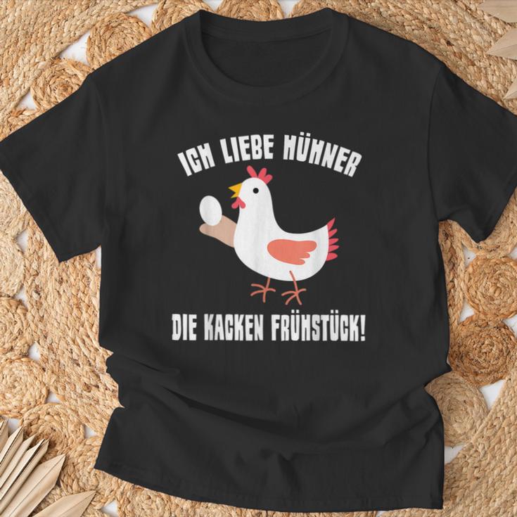 Ich Liebe Hühner Die Kacken Breakfast Farmer I Love Hühner Die Kacken Breakfast T-Shirt Geschenke für alte Männer