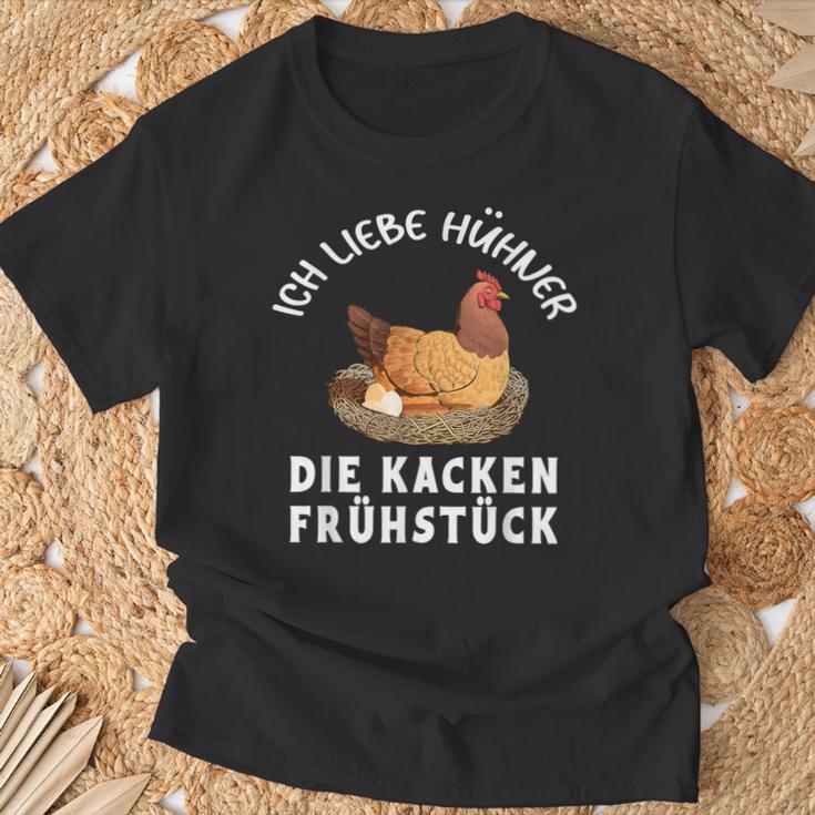 Ich Liebe Hühner Die Kacken Frühstück Ich Liebe Hühner T-Shirt Geschenke für alte Männer