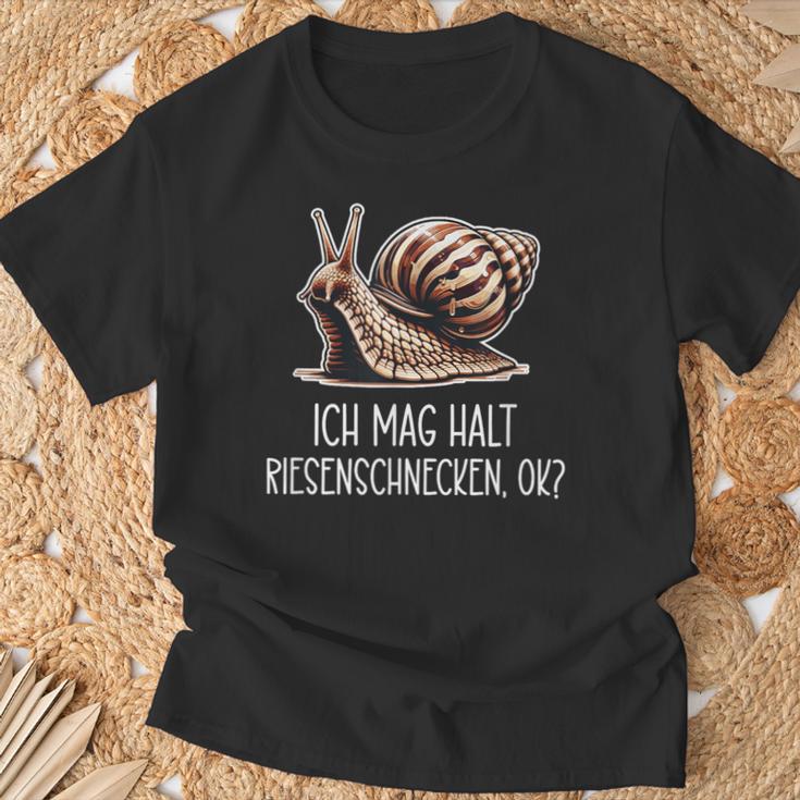 Ich Mag Halt Riesenschnecken Ok Snail T-Shirt Geschenke für alte Männer