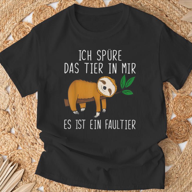 Ich Spüre Das Tier In Mir Sloth T-Shirt Geschenke für alte Männer