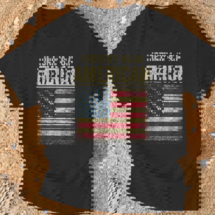 American Flag Gifts, I Identify As American Shirts