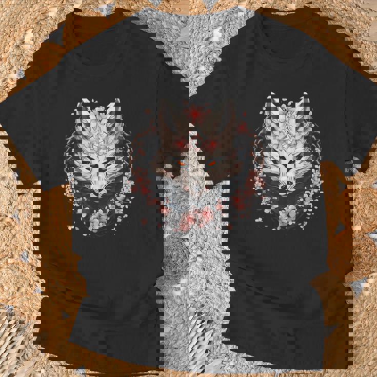 Illustration Renard Japonais Sakura Animal T-Shirt Cadeaux pour les vieillards