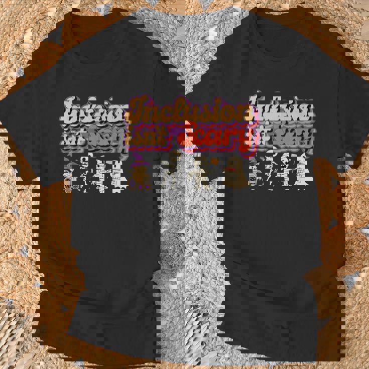 Inclusion Isn't Scary Halloween Ghost Mummy Sped Teacher T-Shirt Gifts for Old Men