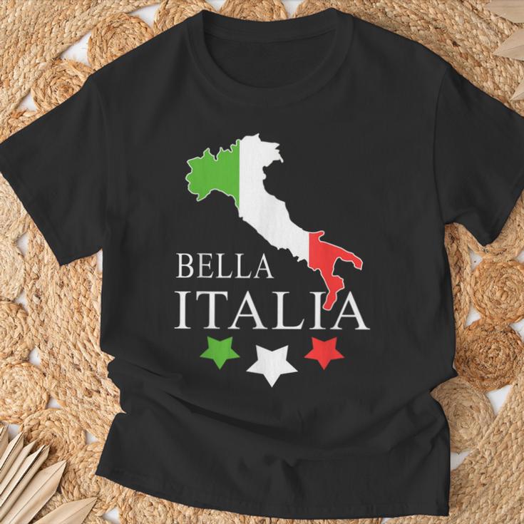 Italia Bella Italia With Italian Map Italy T-Shirt Geschenke für alte Männer