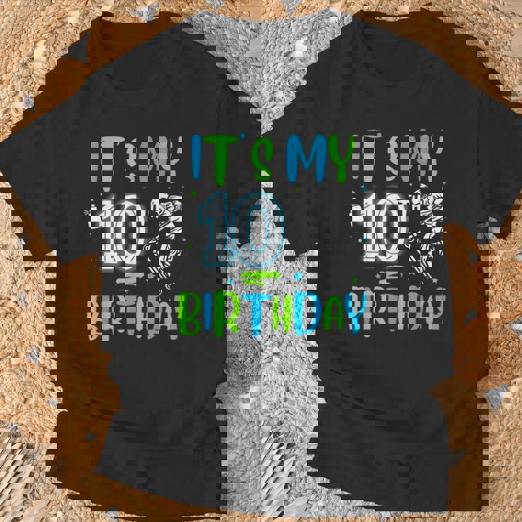 It's My 10Th Birthday Scooter Skating 10 Year Old Birthday T-Shirt Gifts for Old Men