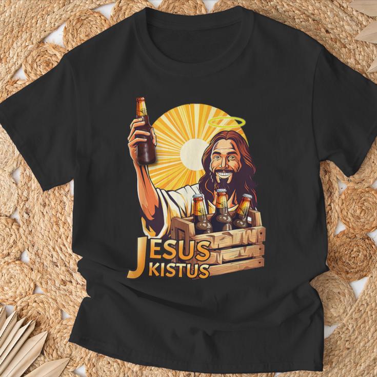 Jesus Kistus Beer God T-Shirt Geschenke für alte Männer