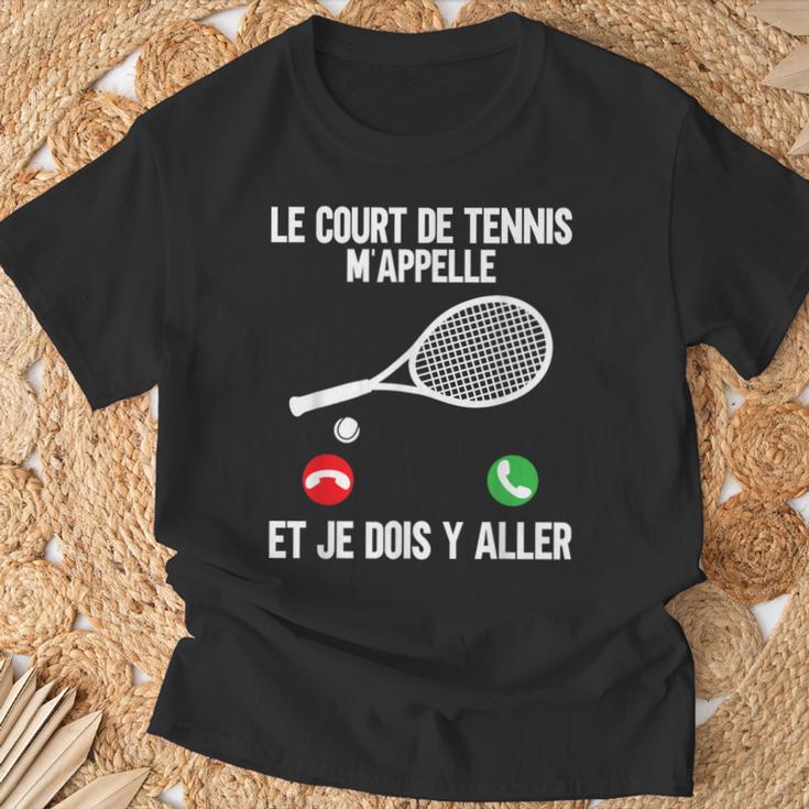 T-Shirt Humour Tennis 'Roi Du Court' - Design Raquette Et Couronne Pour Joueurs Et Fans