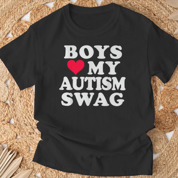 Jungen Lieben Meinen Autismus Swag Lustige Autistische Mädchen Bewusstseins-Idee T-Shirt Geschenke für alte Männer