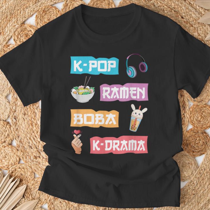 K-Pop Ramen Boba K-Drama Cute Anime Ramen T-Shirt Geschenke für alte Männer