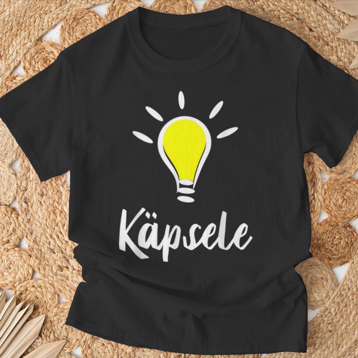 Käpsele Genie Schlaumeier Kluger Mensch Auf Swabisch T-Shirt Geschenke für alte Männer