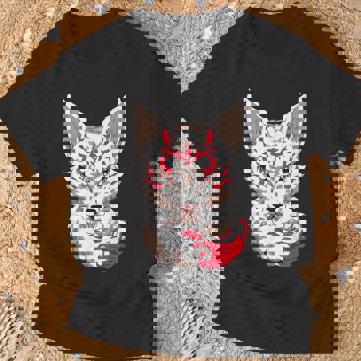 Kitsune Masque Japonais 9 Queues De Renard T-Shirt Cadeaux pour les vieillards