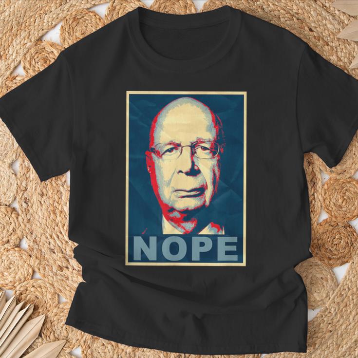 Klaus Schwab Nö T-Shirt Geschenke für alte Männer