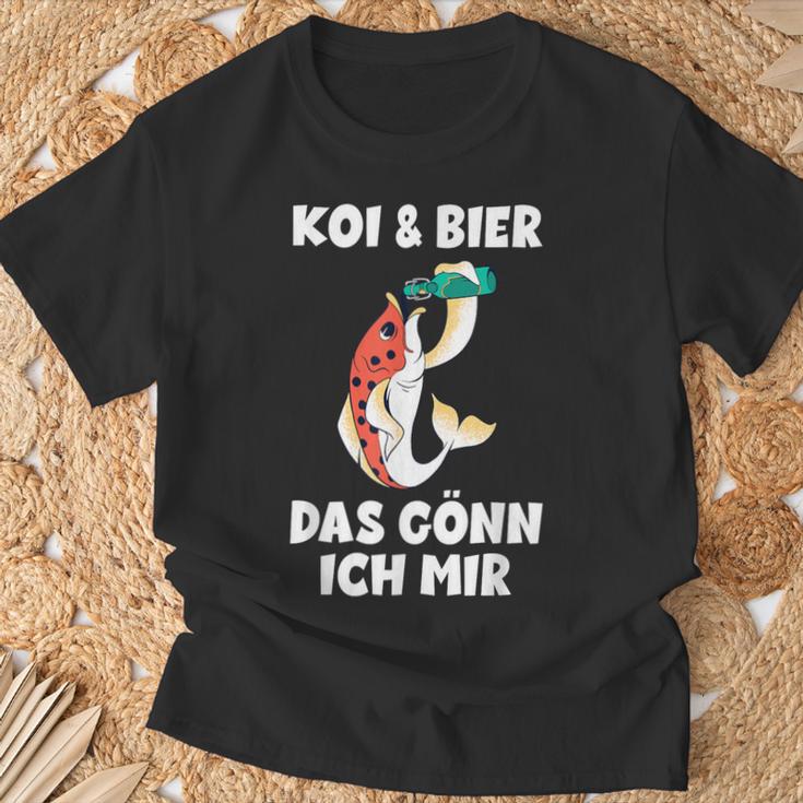 With Koi Carp Garden Pond Koi & Beer Das Gönn Ich Mir T-Shirt Geschenke für alte Männer