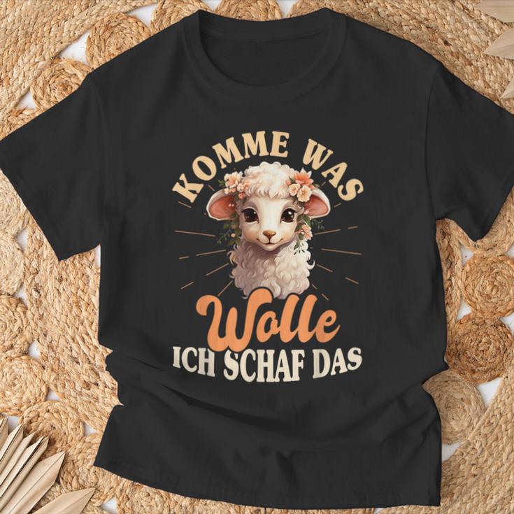 Komme Was Wolle Ich Schaf Das Sheep Farmers T-Shirt Geschenke für alte Männer