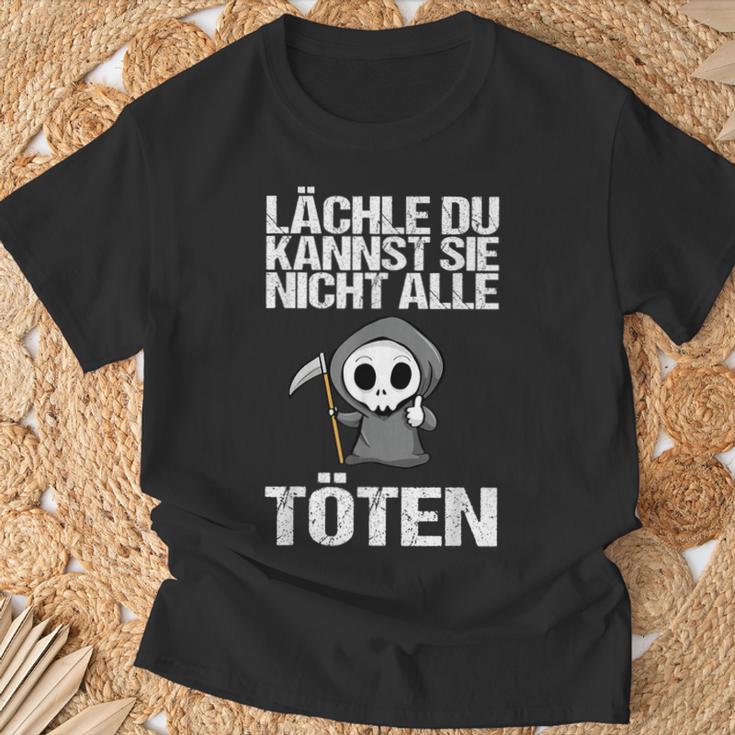 Lächle Du Kannst Sie Nicht Alle Töten Sarcasm T-Shirt Geschenke für alte Männer