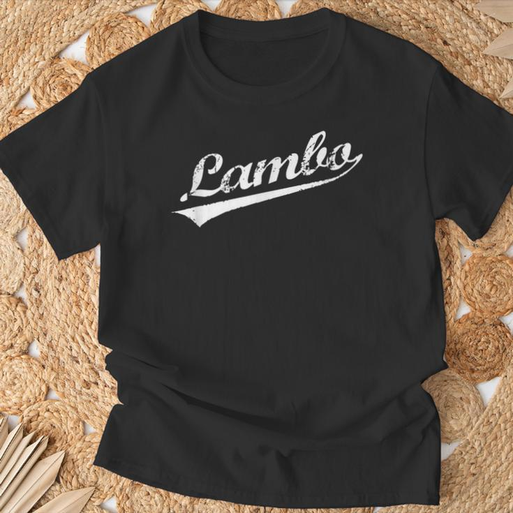 Lambo Distressed Hip Hop Rap Slang T-Shirt Geschenke für alte Männer