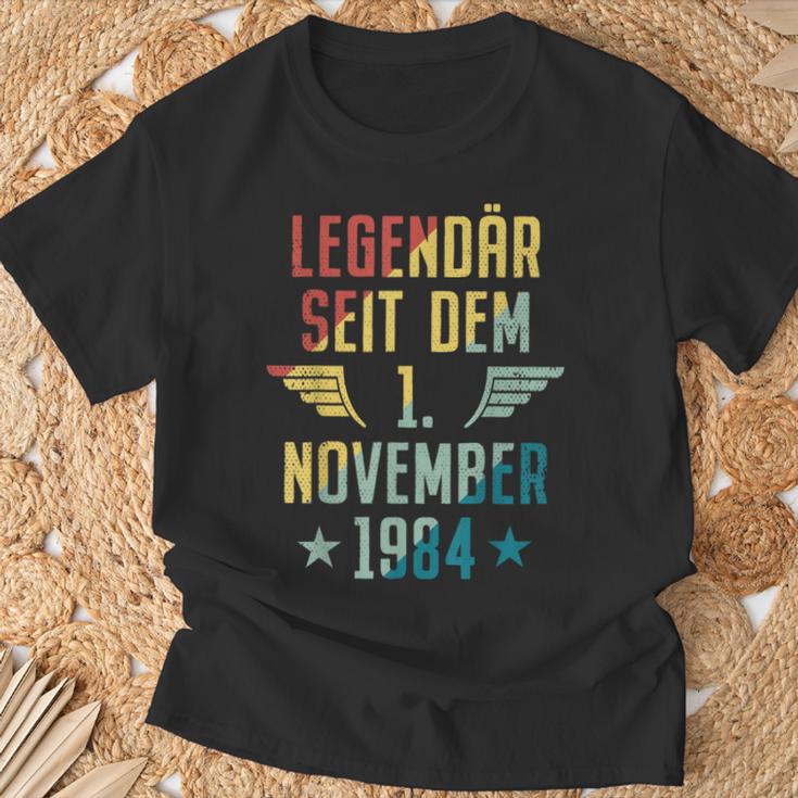 Legendär Seit 1 November 1984 Geburtstag Am 1111984 T-Shirt Geschenke für alte Männer