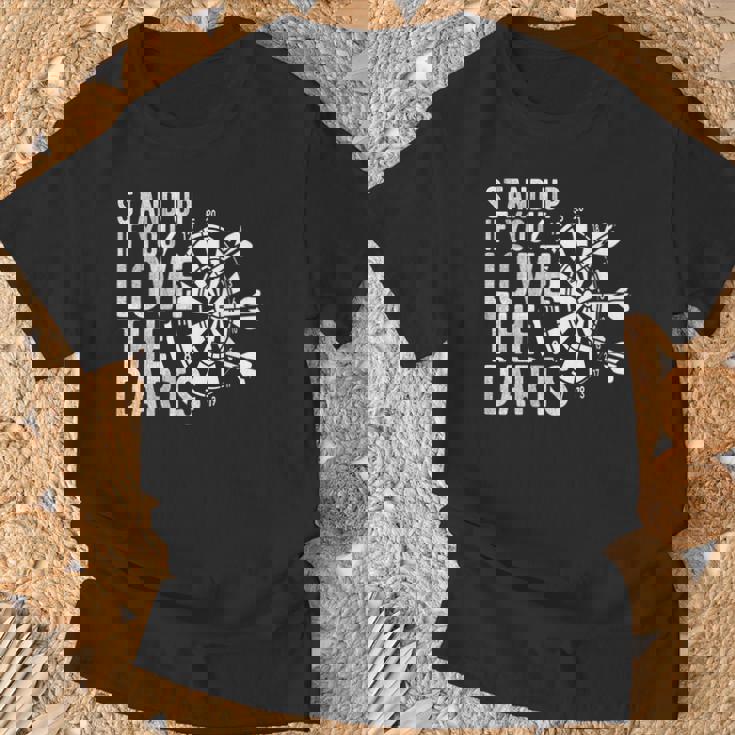 Levántate Si Te Gustan Los Dardos Diana Dart Sport Camiseta unisex Regalos para ancianos
