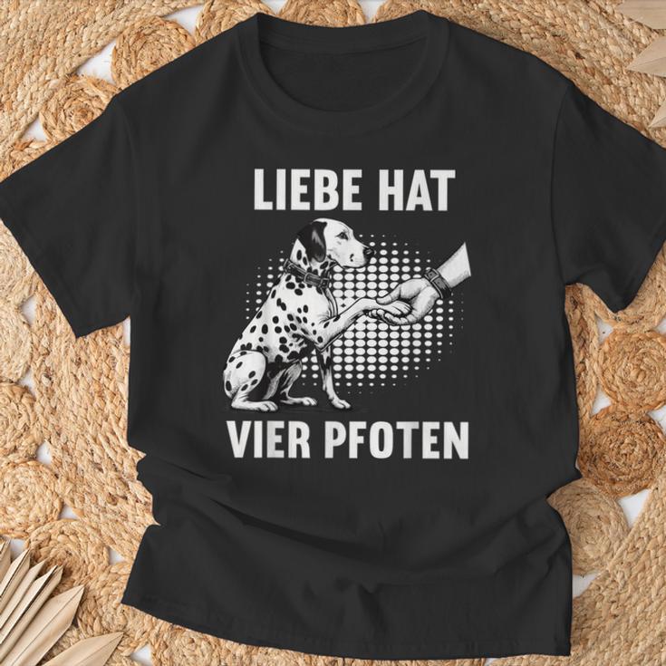 Liebe Hatier Pfoten Dalmatian Dalmatian Owner Dalmatian T-Shirt Geschenke für alte Männer