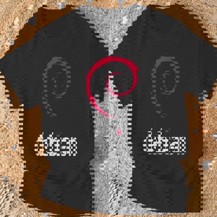Linux Lover Debian Eslogan Espiral Logo Opensource Os Camiseta unisex Regalos para ancianos