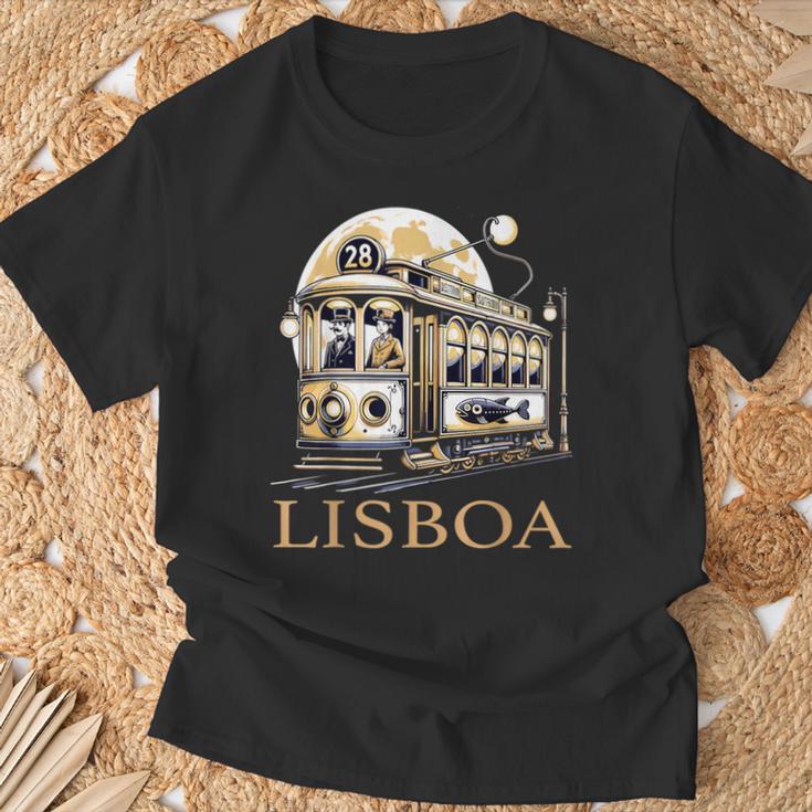 Lisbonintage Portugal T-Shirt Geschenke für alte Männer