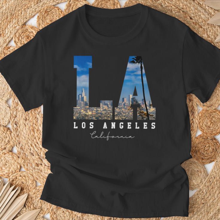 Los-Angeles California La Skyline Pride T-Shirt Geschenke für alte Männer