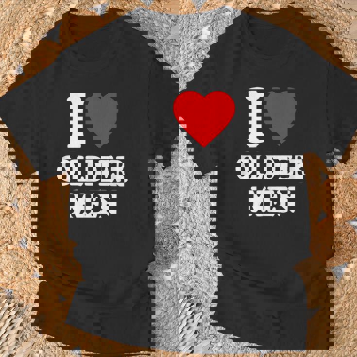 I Love Older I Heart Older Men Maglietta Regalos para ancianos