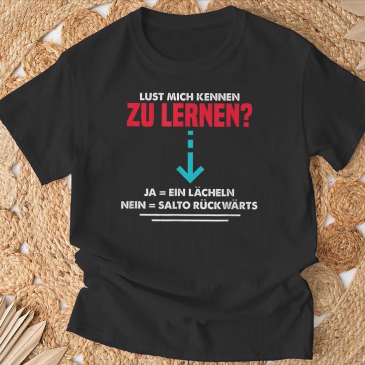 Lust Mich Kennen Zu Lern Anmach Slogan Party T-Shirt Geschenke für alte Männer