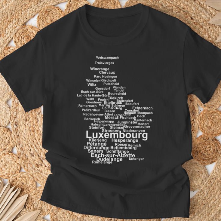 Luxembourg Outline Letzebuergesch Luxembourg Luxembourg T-Shirt Geschenke für alte Männer