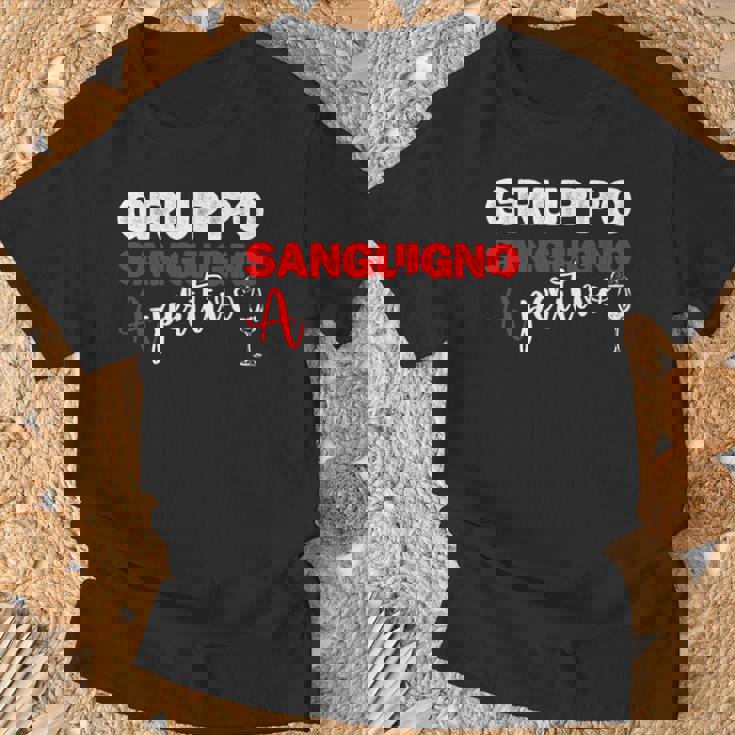 Maglia Divertente A-Peritivo Gruppo Sanguigno A-Peritivo Maglietta Regalos para ancianos