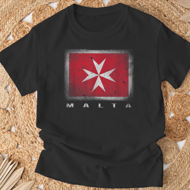 Maltese Cross Flag Malta T-Shirt Geschenke für alte Männer