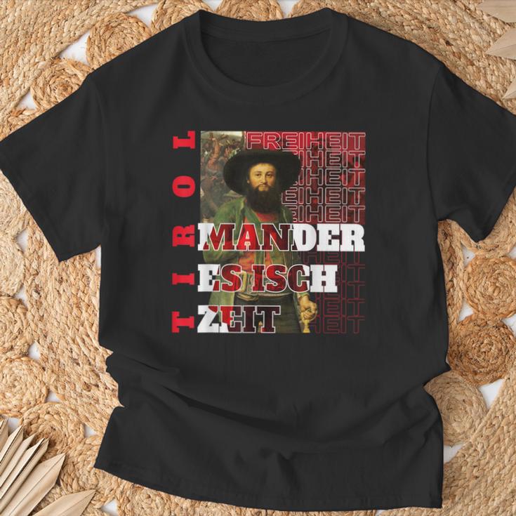 Mander Es Isch Zeit Andreas Hofer Tirol T-Shirt Geschenke für alte Männer