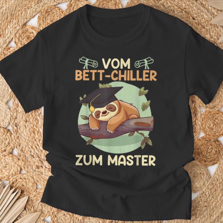 Masterarbeit Bestandenom Bett-Chiller Zum Master Abschluss T-Shirt Geschenke für alte Männer