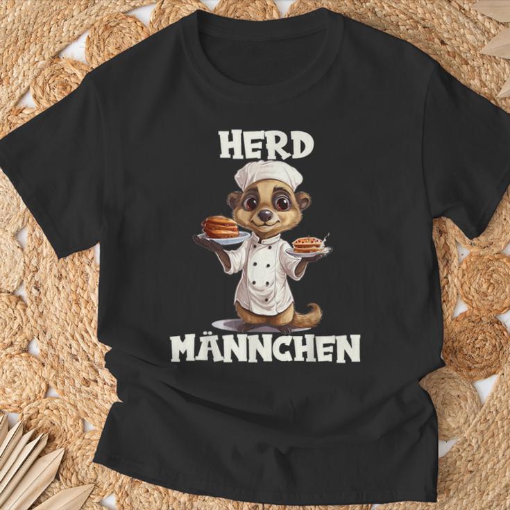 Meerkat Cooking Chef's Hat Man Herdmännchen T-Shirt Geschenke für alte Männer