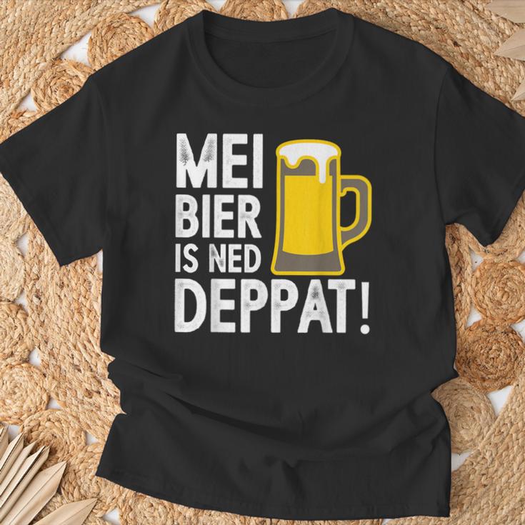 Mei Bier Is Ned Deppat Sauf Beer Drinker Saying T-Shirt Geschenke für alte Männer