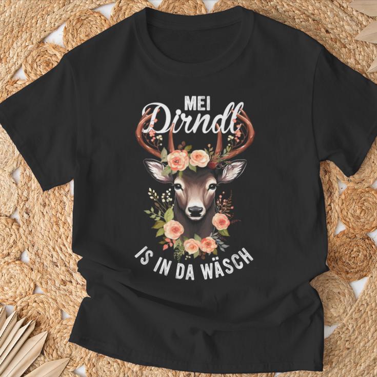 Mei Dirndl Is In Da Wäsch Oktoberfest Women's Outfit Costume T-Shirt Geschenke für alte Männer