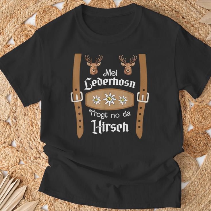 Mei Lederhosen Deer Oktoberfest Costume T-Shirt Geschenke für alte Männer