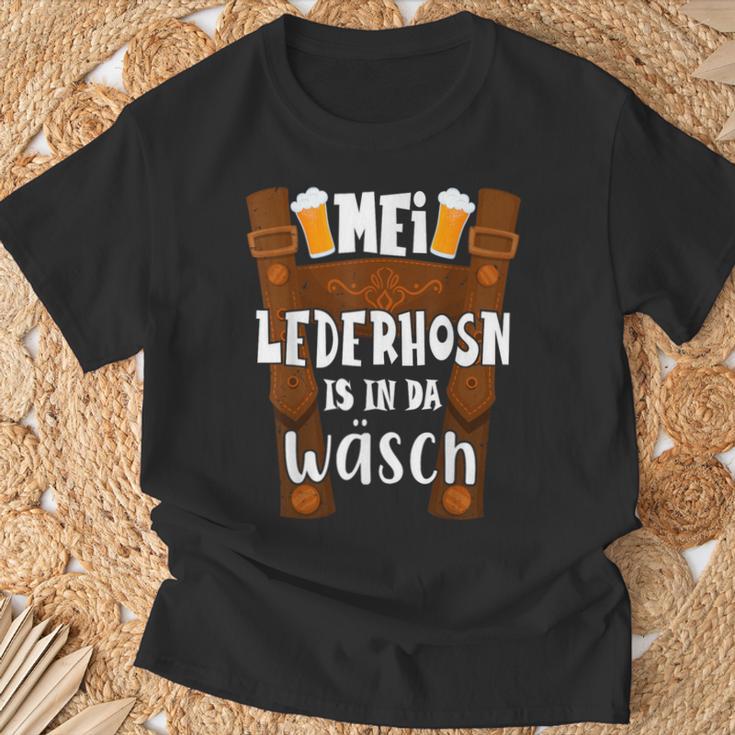 Mei Lederhosn Is In Da Wäsch Mei Lederhosen S T-Shirt Geschenke für alte Männer