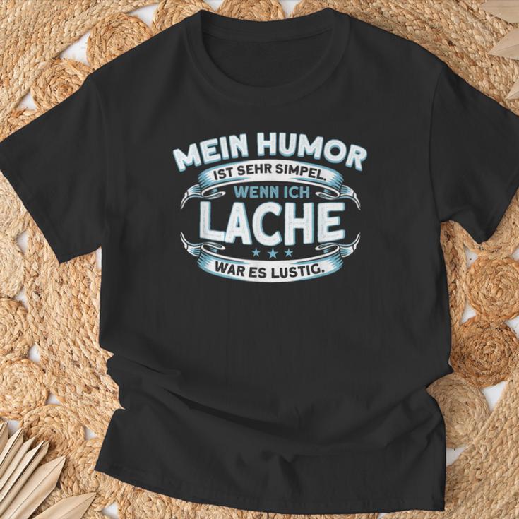 Mein Humor Ist Einfach Wenn Ich Lache War Lustig T-Shirt Geschenke für alte Männer