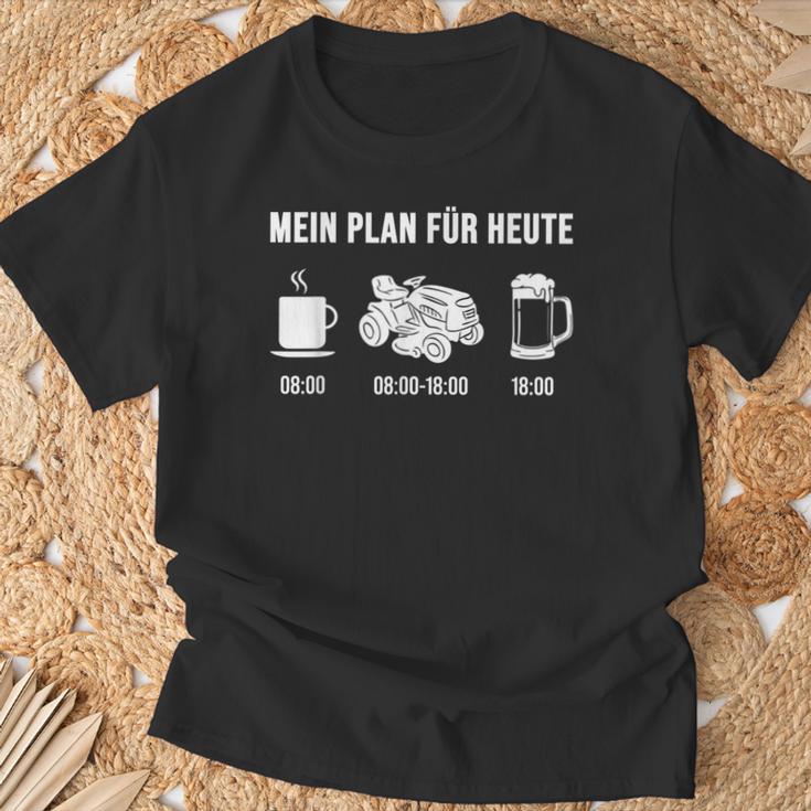 Mein Plan Für Heute Ride-On Mower T-Shirt Geschenke für alte Männer