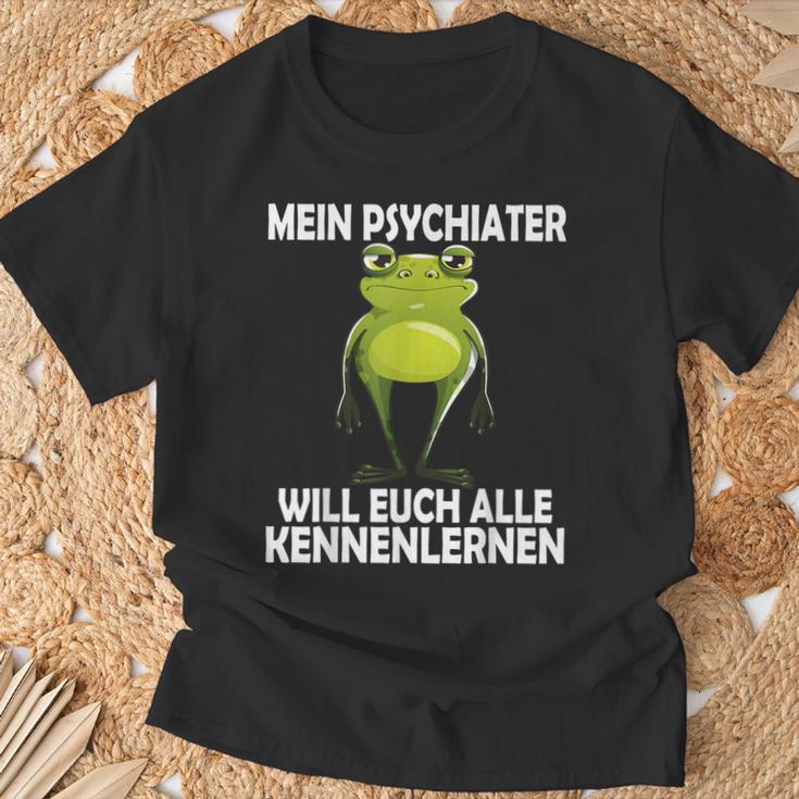 Mein Psychiater Will Youch Kennenlernen Women T-Shirt Geschenke für alte Männer